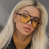 Oversized Pilot Sunglasses Women Fashion Brand Designer Vintage Female Sun Glasses Candy Colors Mirror Big Frame Oculos De Sol